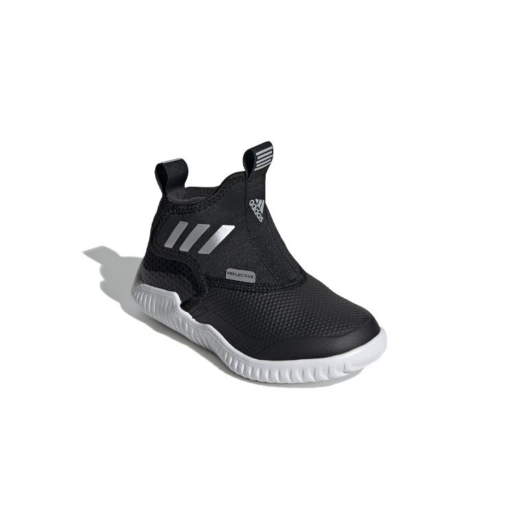 New Adidas Rapidazen C Rdy C Slip Resistant Mid Top Kids' Running Shoes Black White Children Aged 3 7 Years Old FX9093