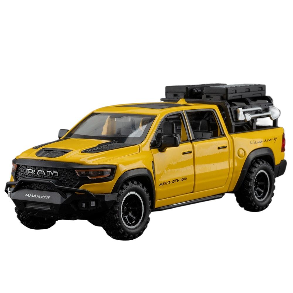 1:32 Dodge Ram 1000 Trx Mammoth Picku Alloy Car Model Sound And Light Pull Back Children'S Toy Collectibles Birthday Gift 1111