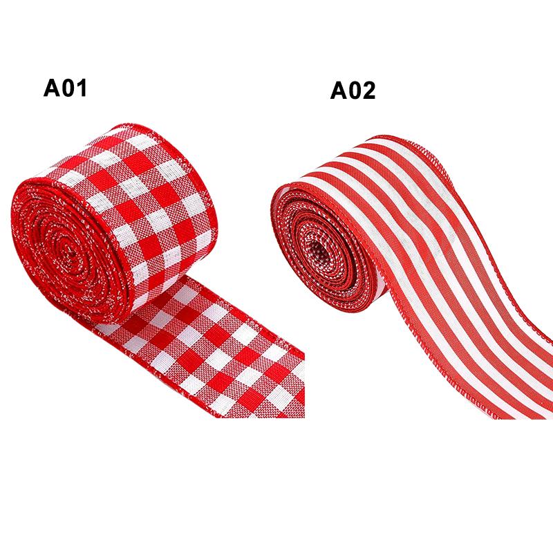 1 Stück Geschenkverpackung Weihnachtsband Weihnachtsbaumdekoration Innen Außen Gestreiftes Band