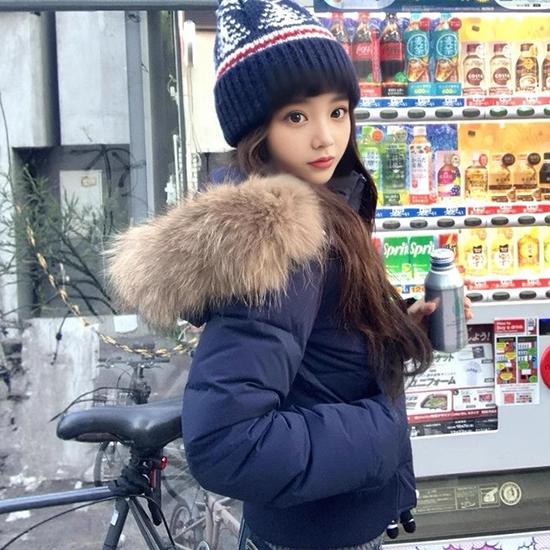 Hooded Fur Collar Cotton Jacket Women's Winter American Retro Thick Warm and Cold Resistant Short Bread Jacket