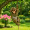 Cute Garden Climbing Monkey Figurine Resin Crafts Animal Statue Monkey Hanging Ornament  Home Decor