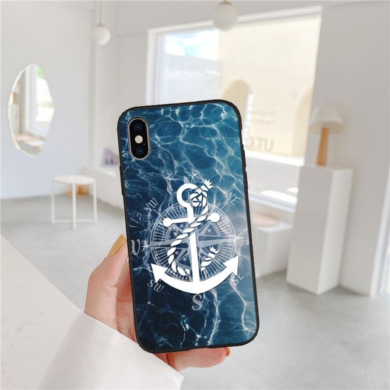 PP1 Anchor Sailor Soft Shell Phone Case for Samsung Galaxy S20 S21 S22 Ultra FE + Plus A21S A22 A24 A25 A26 A30 A30S A31