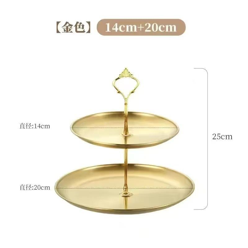 

Three-layer Stainless Steel cake Tray, Cake, Snack Plate, Birthday, Wedding Party Dessert Stand, Table Dessert Display Stand