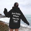 Just Enjoy Where You Are Now Women Amazon New Hooded Plus Velvet Printed Solid Color Sweatshirt