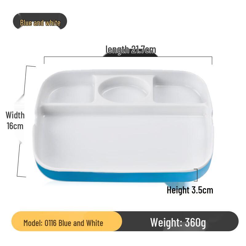 KANGMO Melamine Divided Dipping Sauce Plate
