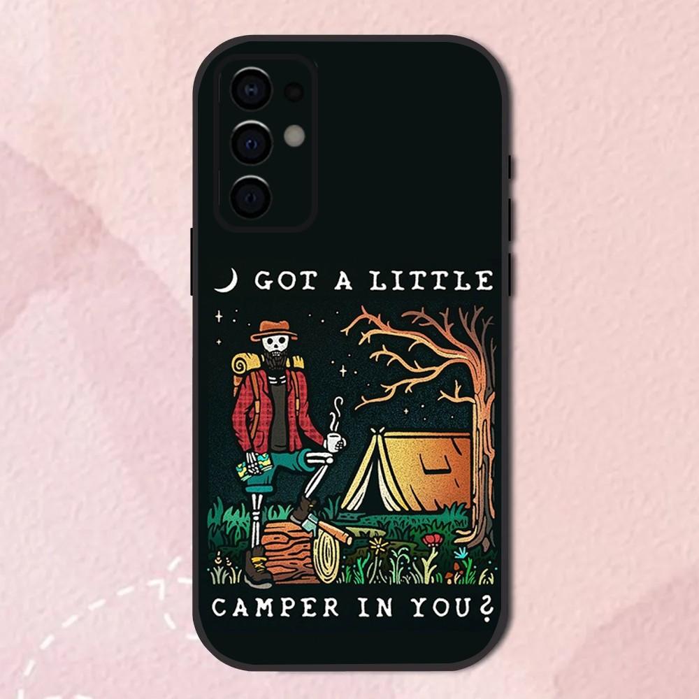 Mountain nature outdoor camping Phone Case For Samsung S24,S21,S22,S23,S30,Ultra,S20,Plus,Fe,Lite,Note,10,9,5G Black Soft Shell