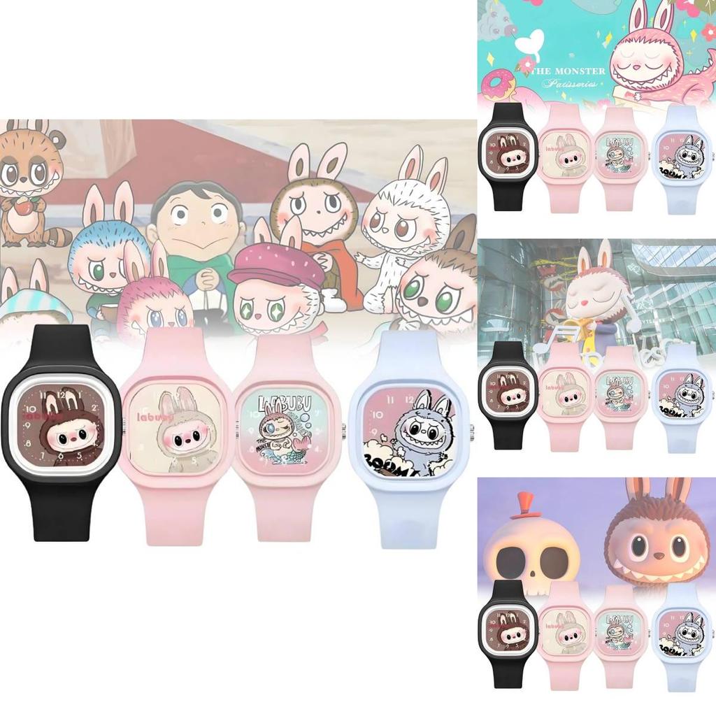 Ceas Trendy pentru Copii cu Desene Animate Bubble Mart, de Înaltă Calitate, Curea Moale din Silicon Jelly