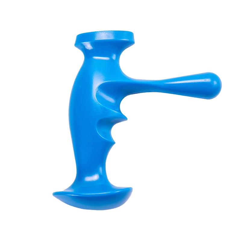 

Т-образный массажер с надавливанием на триггерную точку большим пальцем. Ручные физиотерапевтические инструменты для полного расслабления тканей тела. Облегчение боли. синий