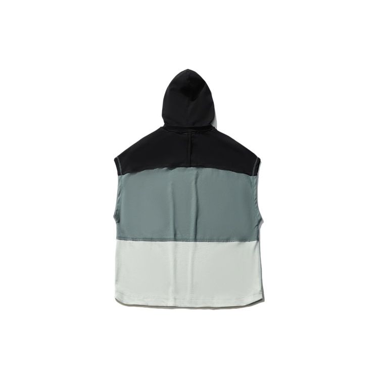 Li Ning Badfive Basketbalová série Volná mikina s kapucí bez rukávů Unisex mikina Černá AWDR177-4