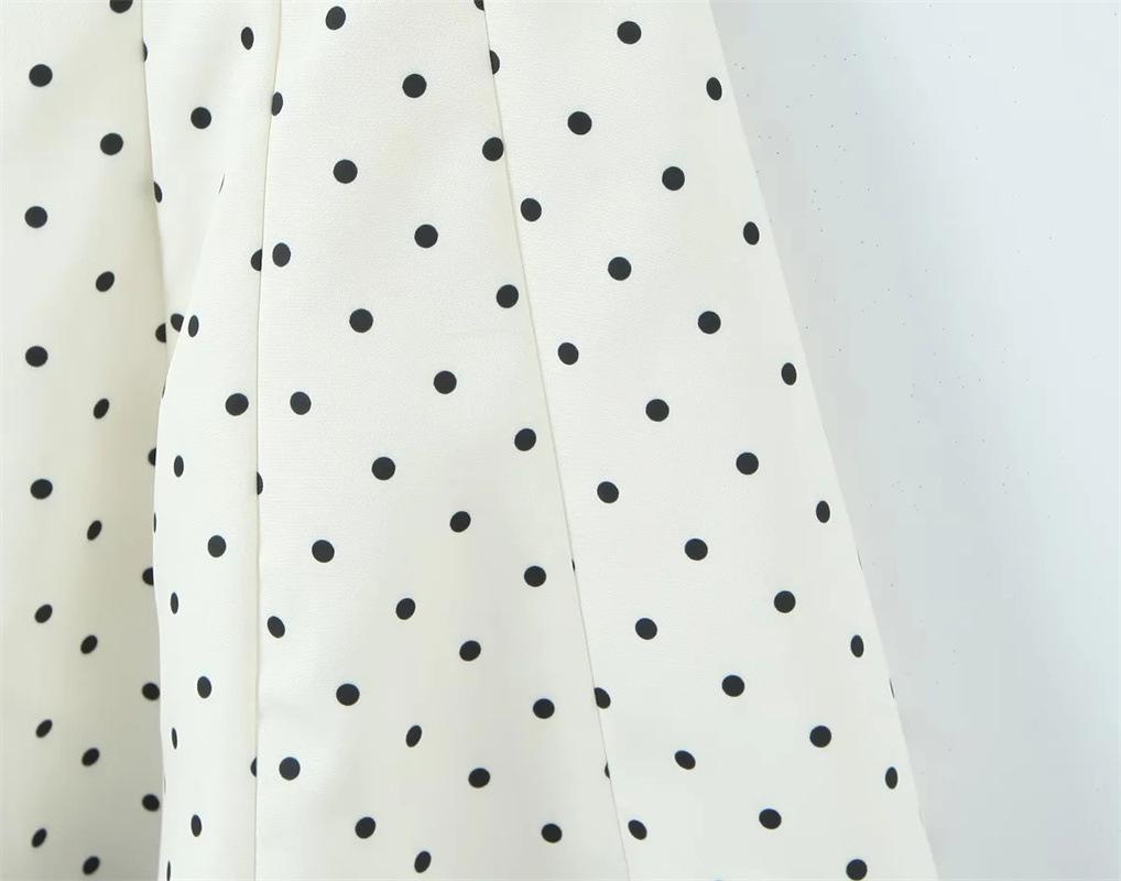 Women's Korean Style Lace Patchwork Polka Dot Sleeveless Camisole Dress – Waist-Cinched, Sexy French Short Skirt for Summer
