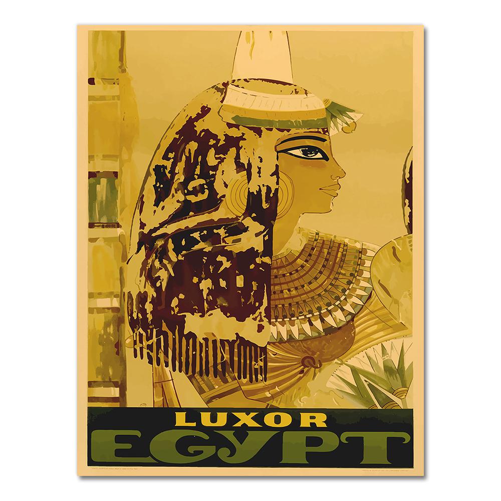 Retro Travel to Africa Egypt Canvas Painting Vintage Wall Pictures Kraft Posters Coated Wall Stickers Home Decoration Gift