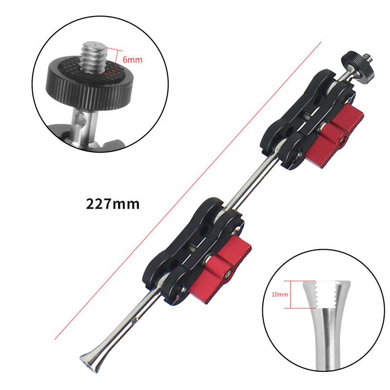 Brand New Articulating Magic Arm Dual Ballhead 1/4" Screw for DSLR Camera DV Monitor LED Video Light Tripod Live Hotshoe Bracket