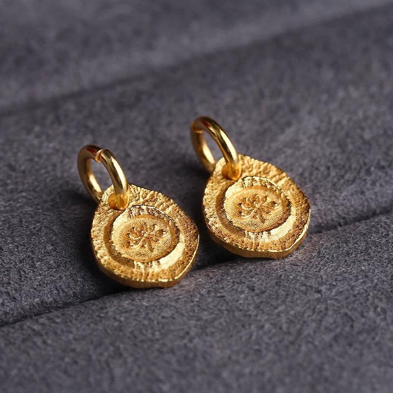 Gold-Plated Lotus Pendant with Tassel: Necklace or Bracelet Accessory DIY Accessory Set