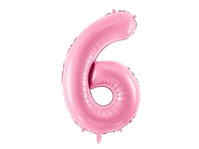 Foil Balloon Number 6, 86Cm, Pink
