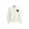Originals Trefoil Mc Bomber Besticktes Logo Einreihige Fliegerjacke Damenjacke Weiß HS1918