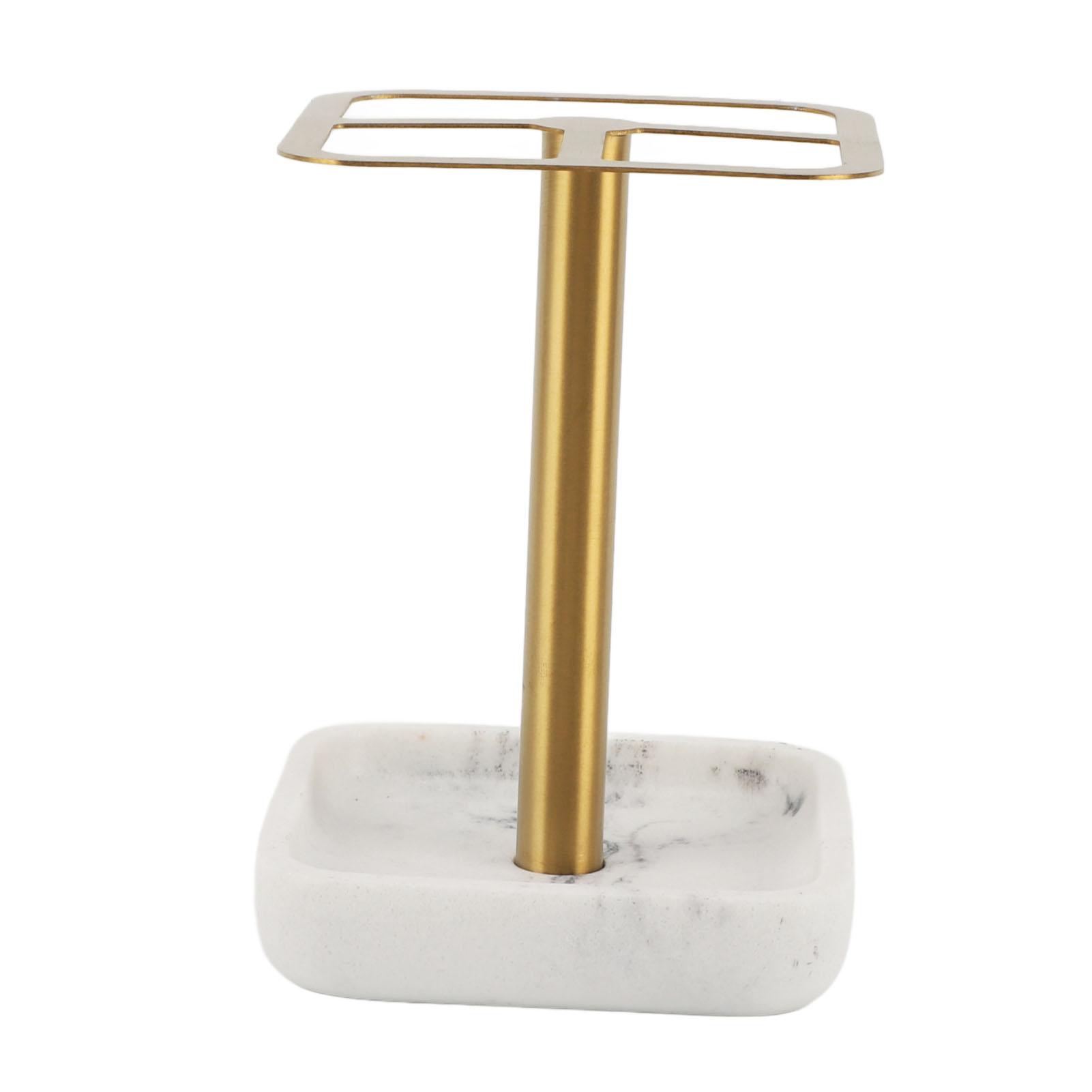 

Toothbrush Holder Rustproof 304 Stainless Steel Toothpaste Storage Stand 3 Slots Space Saving Toothpaste Organizer for золотой