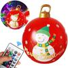 24 Inch Light Up PVC Inflatable Christmas Ball Large Outdoor Decorated Ball with Lights Christmas Decorations Ball Holiday Decor