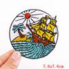 Cartoon Patch Sun Moon Embroidered Patches DIY Iron On Patches For Clothing Jackets Jenas Backpack Sew Embroidery Badges Sticker