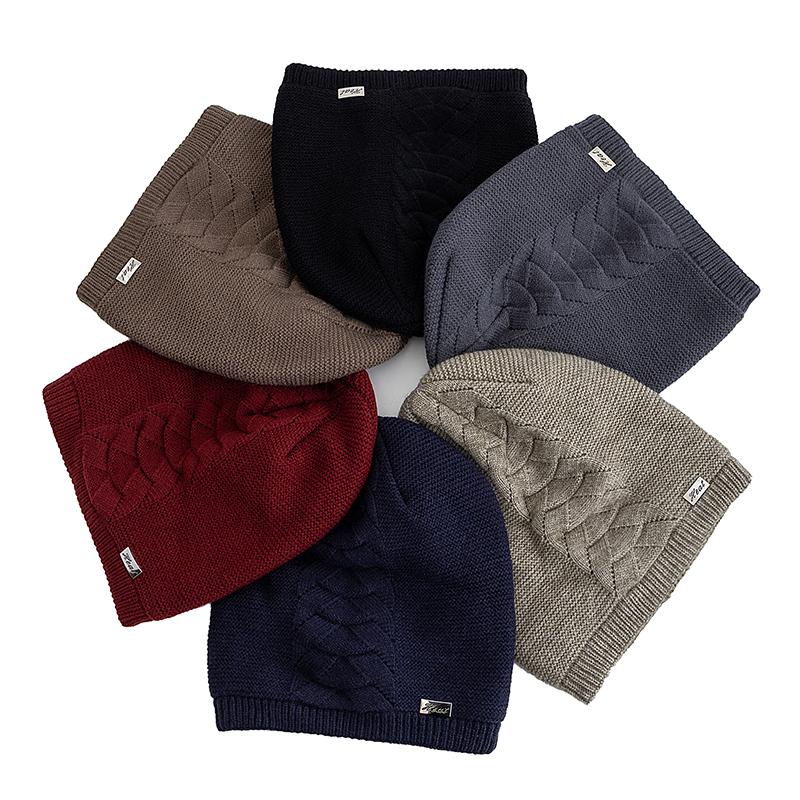 New Style Unisex Warm Dandy Winter Hat Heat Metal Label Plush Fur Lined Soft Beanie Hat Thick Hats For Women Men Knitted Hat