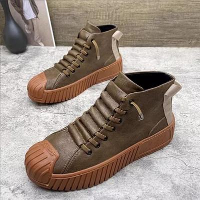 Autunno e Inverno Stivali da Uomo Stivali Rialzati Scarpe Casual con Lacci Scarpe da Ginnastica Stivali Outdoor di Alta Qualità Stile Britannico Nuovo
