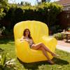 Transparenter aufblasbarer PVC-Sofastuhl Robuste Ausführung Ergonomisches Design Luftsofa zur Entspannung Außenbereich Garten Poolseite