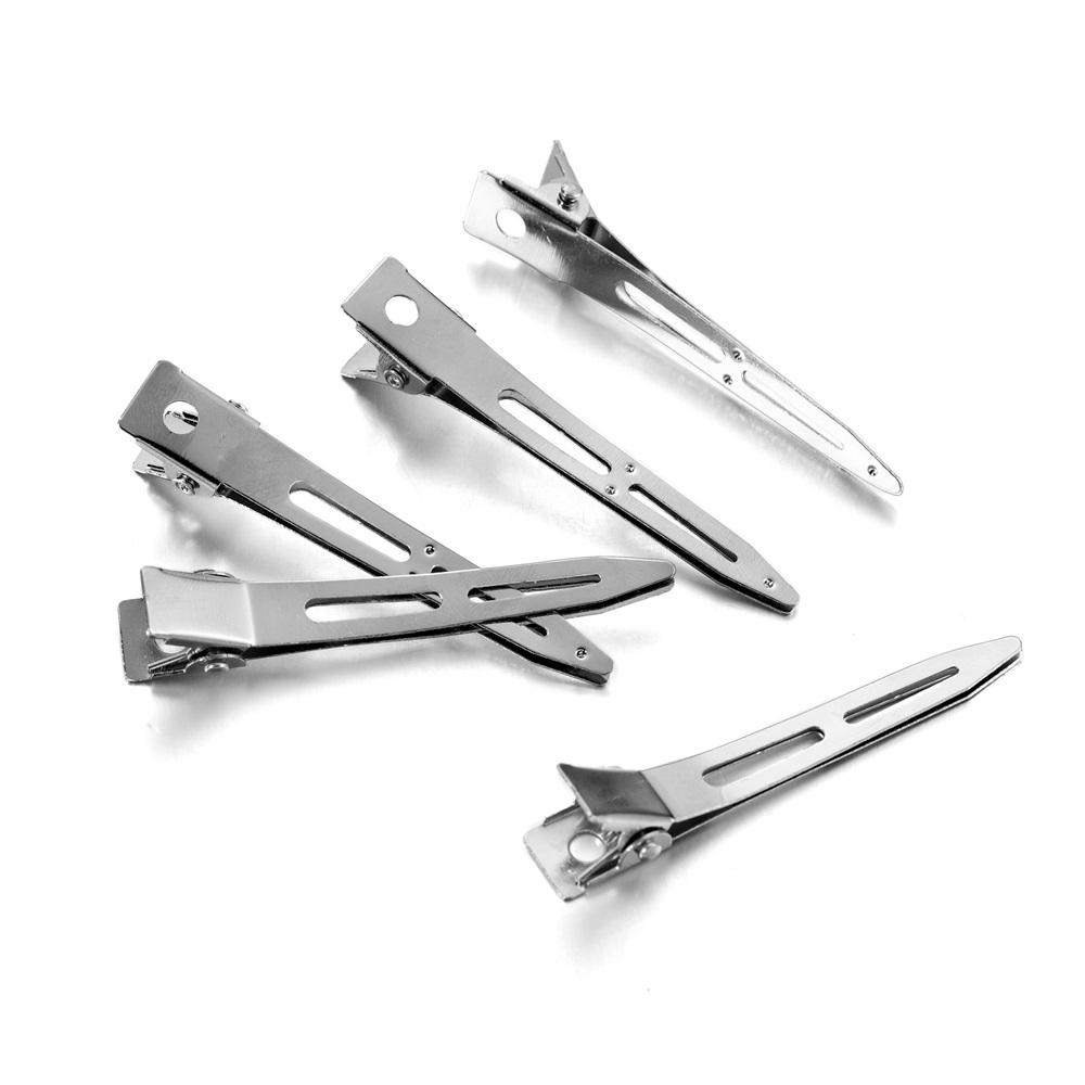 20pcs/lot Iron Salon Hairdressing Tools Hairpin Duck Mouth Shaped For DIY Hair Clips Base Jewelry Making Supplies