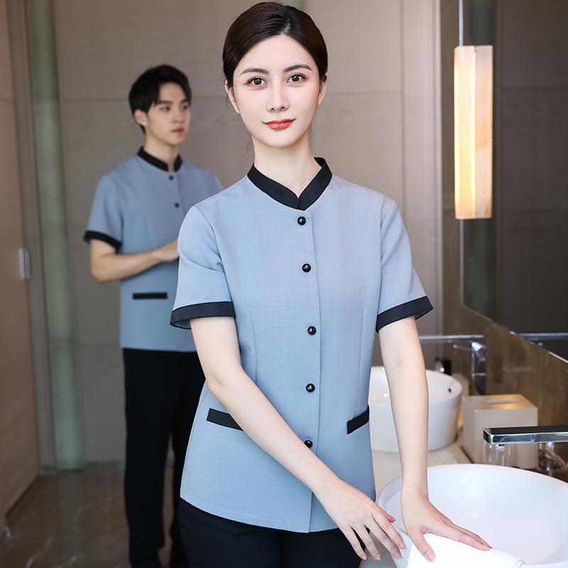 Women's & Men's Short-Sleeve Cleaning Uniform for Hotels and Property Services
