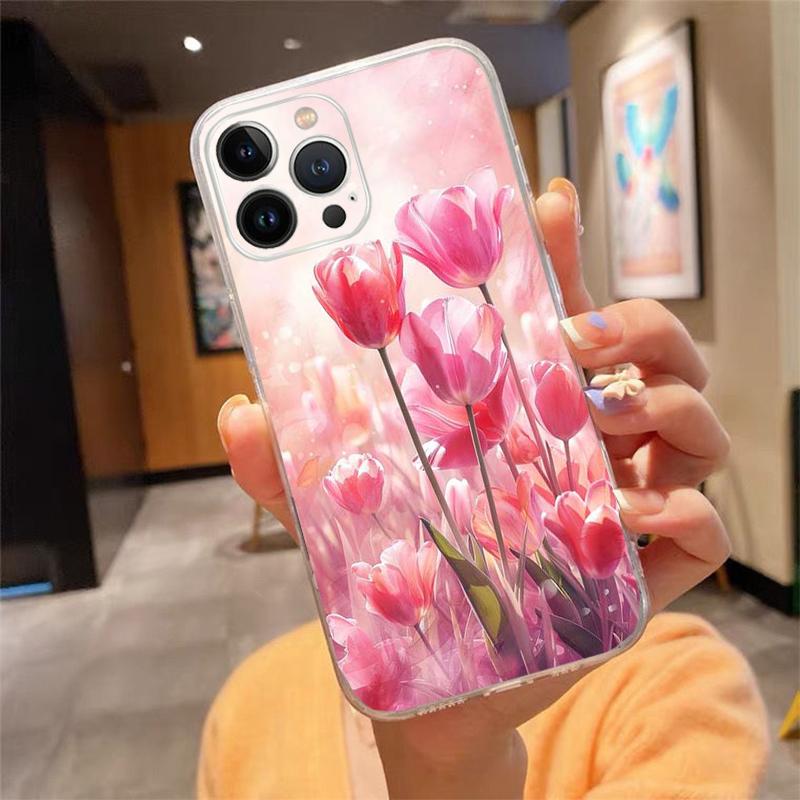 Tulips Phone Case For Iphone 17 Pro Max Air 16 15 14 13 Pro Max 15 16 Pro 15Plus