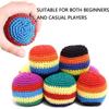 1/3/6/12Pcs Geometric Pattern Foot Bag Crochet Balls Durable Crochet Kick Sack  Children