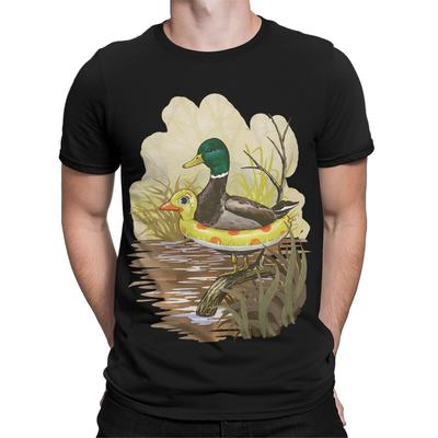 Duck In Training 70s Style T-Shirt with a Quirky Animal Theme #SR#T433