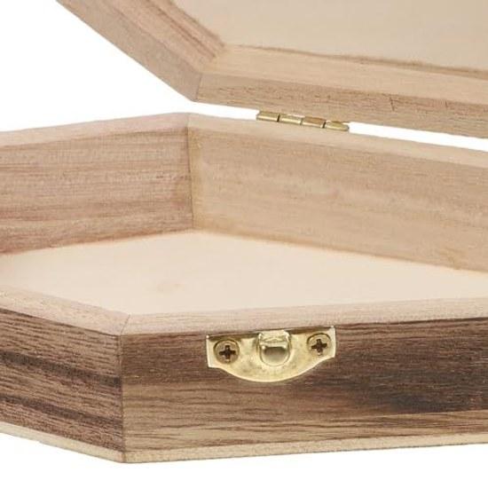 No-brand Coffin-shaped Jewelry Display Box Portable Wooden Accessory Case Lightweight Easy Carry Suitable Bracelet Storage Gifts Party Decorations