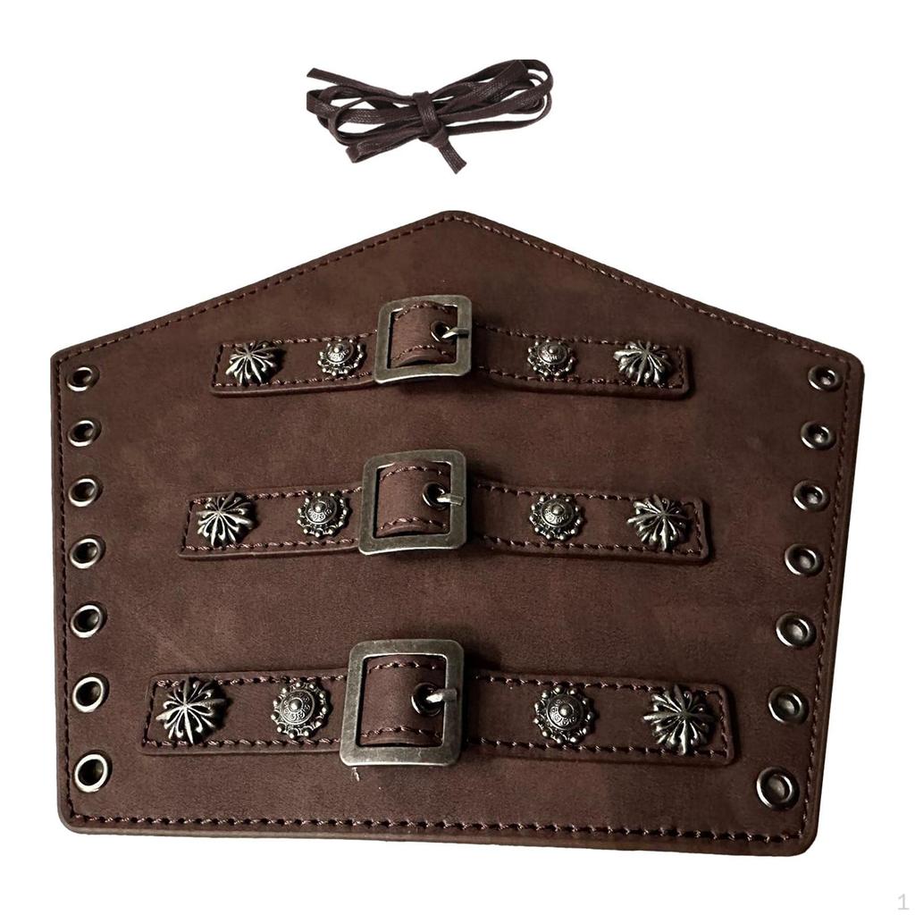 Kožené nákrčníky PU Nákrčník Steampunk Rytíř Role Play Kostým Rekvizity Nákrčník Středověké nárameníky