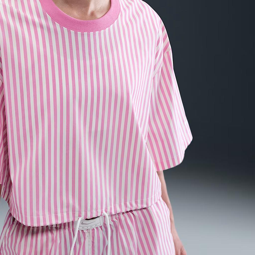 Nike Sportbekleidung Chill Popeline Mode Vielseitige Persönlichkeit Kurzarm Drop Shoulder T-Shirt Damen Oberteile IH8485-675