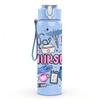 1PC Messy Nurse Work Doodle Cartoon Print 750ml Color Plastic Sports Water Bottle Leakproof Flip Straw Lid Suitable for Sports Office Home Use
