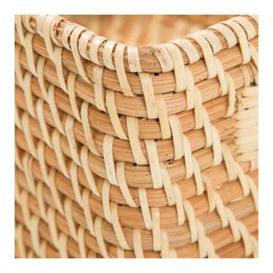 NITORI Rattan Basket RD-001 Quarter Width 19 x Depth 26 x Height 12cm Natural 8421034