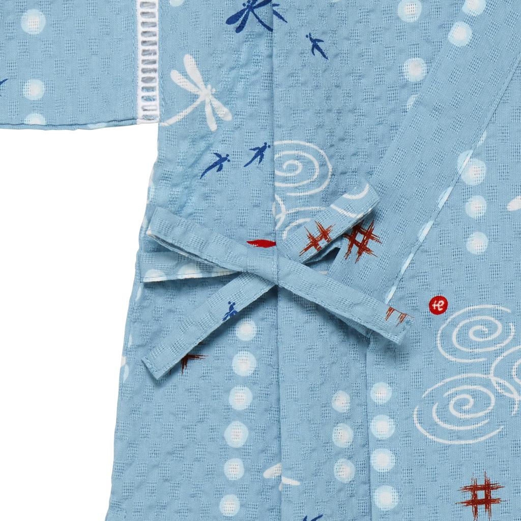 MIKI HOUSE Jinbei Suit Short Dragonfly and Goldfish Made In Perfect for Fireworks Summer Baby Size Blue Set, Sleeves, Design, Japan, Boys', Festivals,