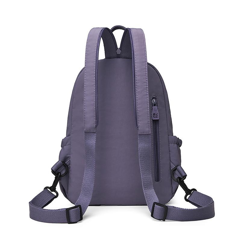 Zaino Compatto con Tasche Multiple con Zip e Tasca Laterale in Rete