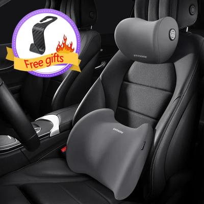 Universal Car Headrest Lumbar Memory Foam Cervical Lumbar Support Car Headrest Backrest Pillow Office Car Interior Accessories