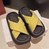 Fashion Shoes Woman 2025 Slippers Summer Shale Female Beach Platform Glitter Slides Pantofle Fashion Sabot Jelly New Luxury Crystal
