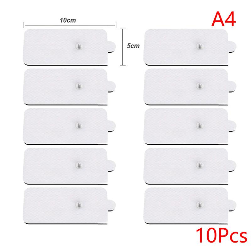 10Pcs Self-Adhesive Sticker Electrodes Pads Replacement Pack Electric Muscle Stimulator Patches Massage Acupuncture Conductive