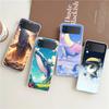 Handyhülle Für Samsung Galaxy Z Flip 6 5 4 Hülle Transparent Für Samsung Z Flip 3 Harte PC Faltbare Schale Wal Springen Capas Tasche