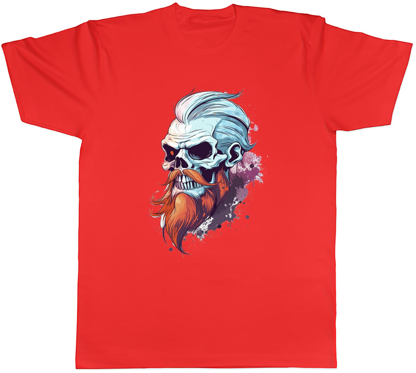 Ginger Beard Skull Unisexs TShirt Hipster Bearded Barber Unisex Tee Gift S