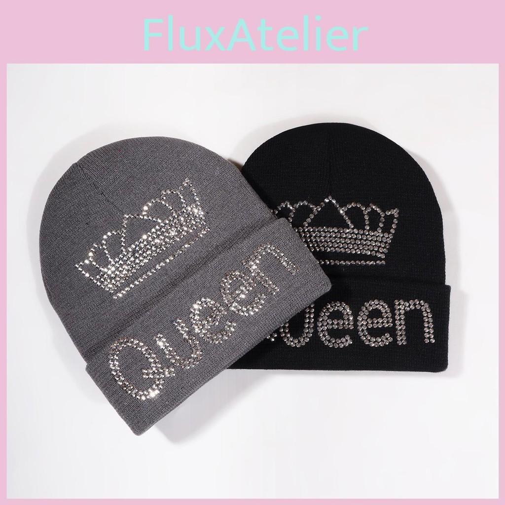 Queen Crown Pattern Winter Beanie Knitted Cap Warm Breathable Gifts Fashion