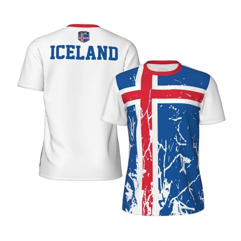 Fashion Iceland T-shirt Clothes Loose Short Sleeve Summer Sports Fitness Tee Shirt 3D Printed Football T Shirts