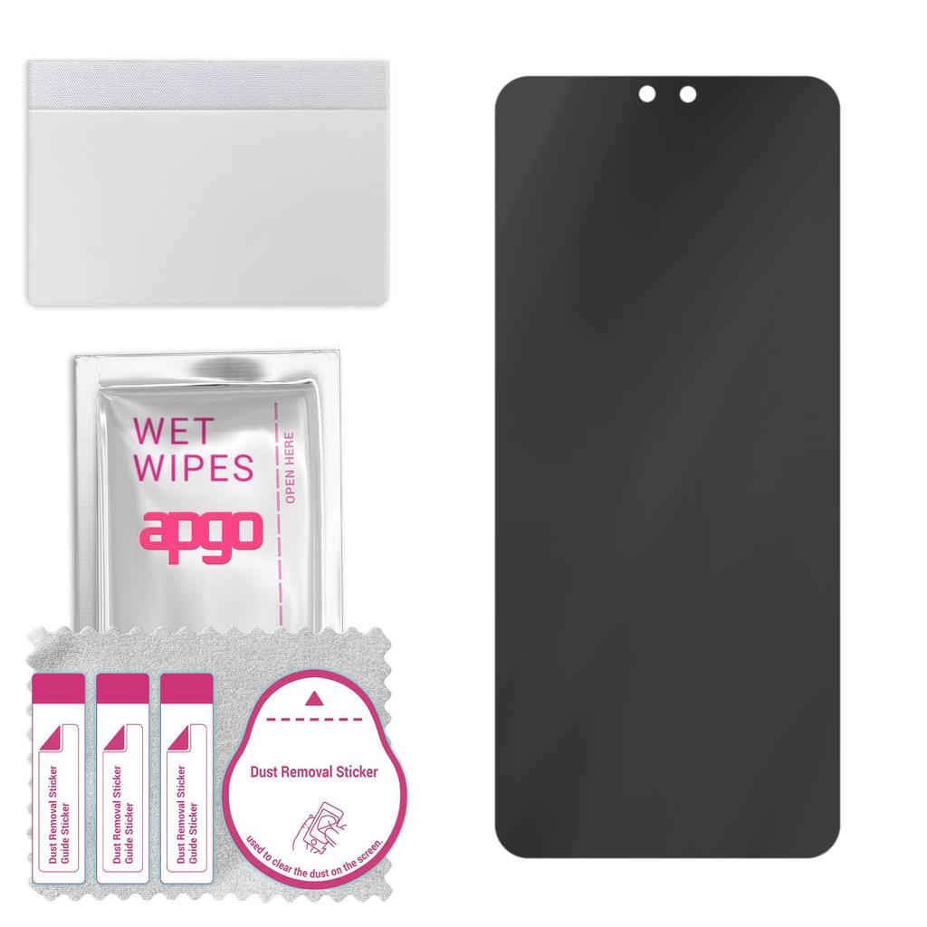 apgo Privacy Matte Hybrid protective glass compatible with Vivo V20 Pro, flexible nano glass, great replacement for tempered glass, scratch-resistant,