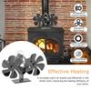 12 ostrzy ulepszony zimowy wentylator pieca zasilany ciepłem aluminiowy wentylator pieca ekologiczny cichy wentylator domowy wydajny wentylator do dystrybucji ciepła