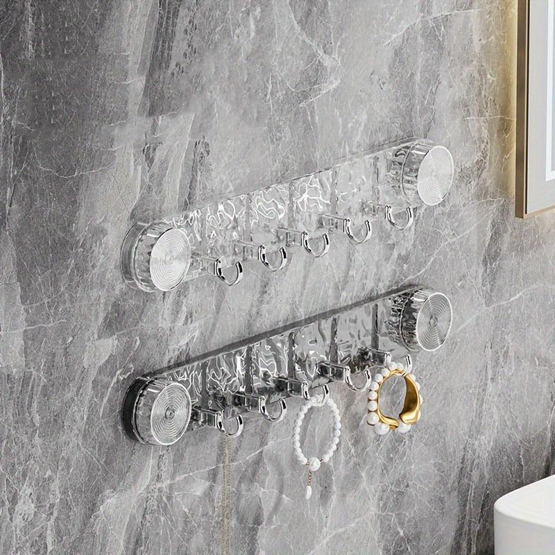 Easy-Install Water Ripple Transparent Suction Cup Hooks - No Drilling Required, Perfect for Bathroom, Kitchen & Bedroom