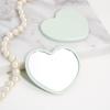 Minimalist Heart-Shaped Pocket Vanity Mirror - Portable Handheld Makeup Mirror for Dorm and Travel