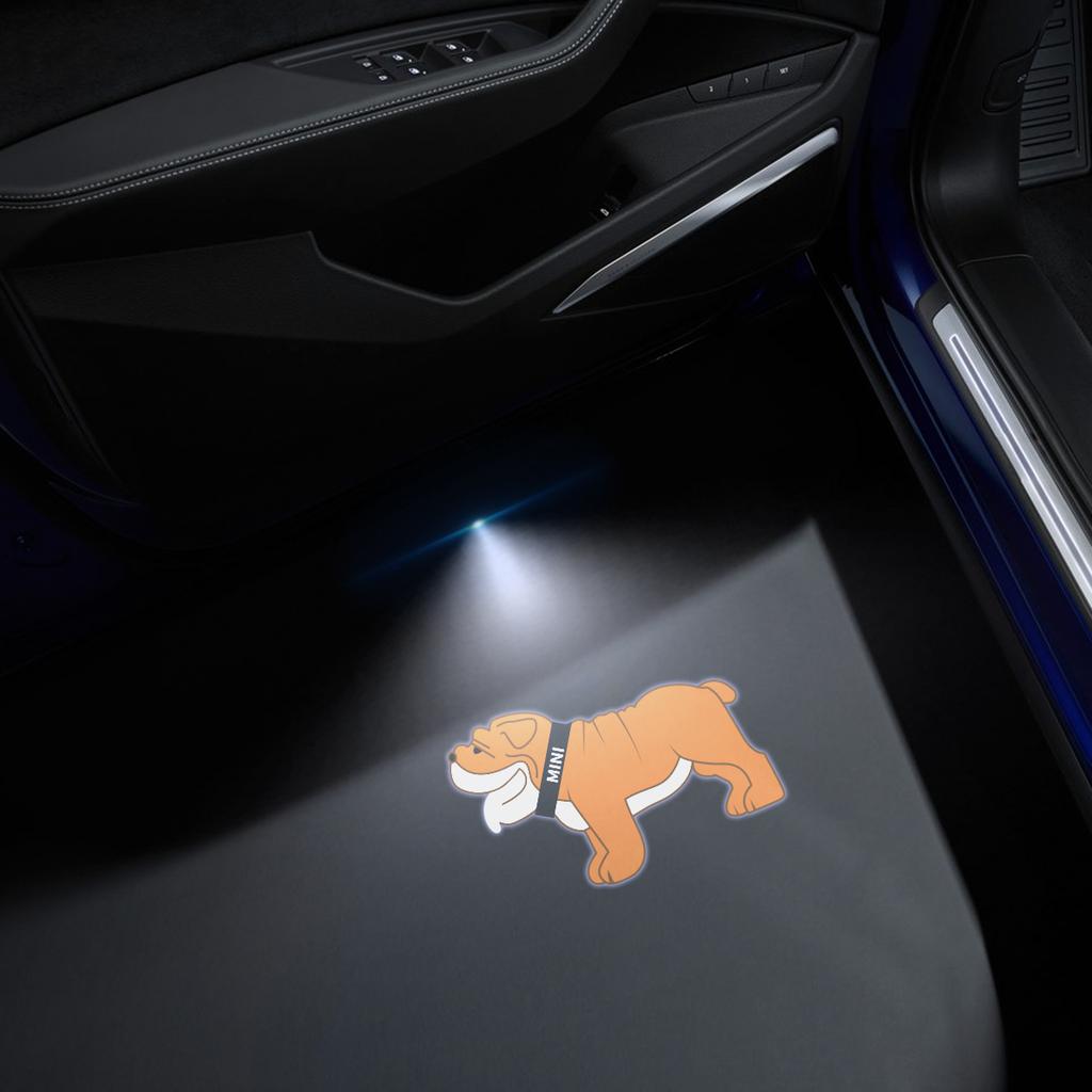 1/2 Stück Union Jack JCW Bulldog Autotür Willkommensleuchten Laserprojektor Logo Drahtlose Erkennung für MINI Cooper F54 F55 F57 F56 R56