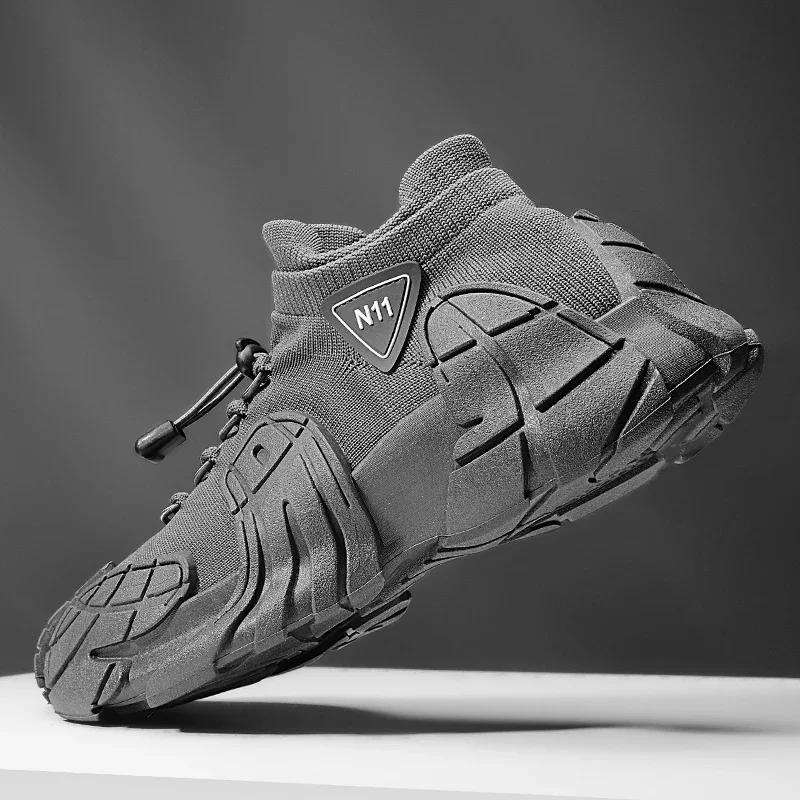 2025 Outdoor Breathable Men' Casual Sneakers Fashion Shoe Male Thick Bottom Mesh Shoes for Men Designed Sneaker Trendy All-match